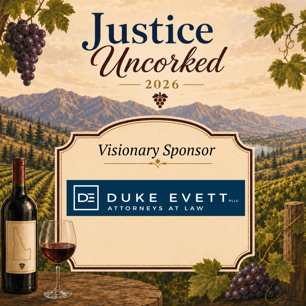 Justice Uncorked 2026 Visionary Sponsor: Duke Evett PLLC, Attorneys at Law
